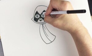 Lær at tegne Raven part 2 - fra Teen Titans Go!